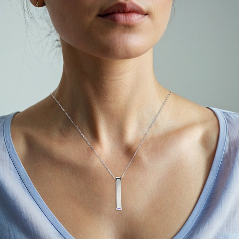 Vertical 3D Bar Necklace